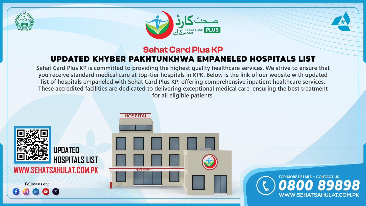 Updated List of Empaneled Hospitals of Khyber Pakhtunkhwa – Sehat Card ...