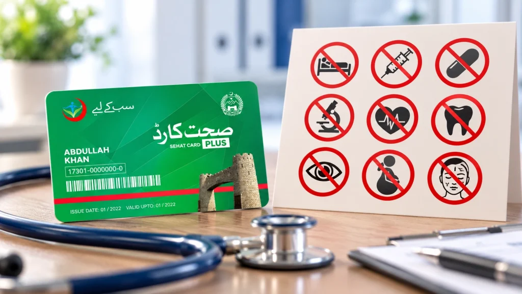 Sehat Card Plus Excluded Treatments and healthcare services not covered